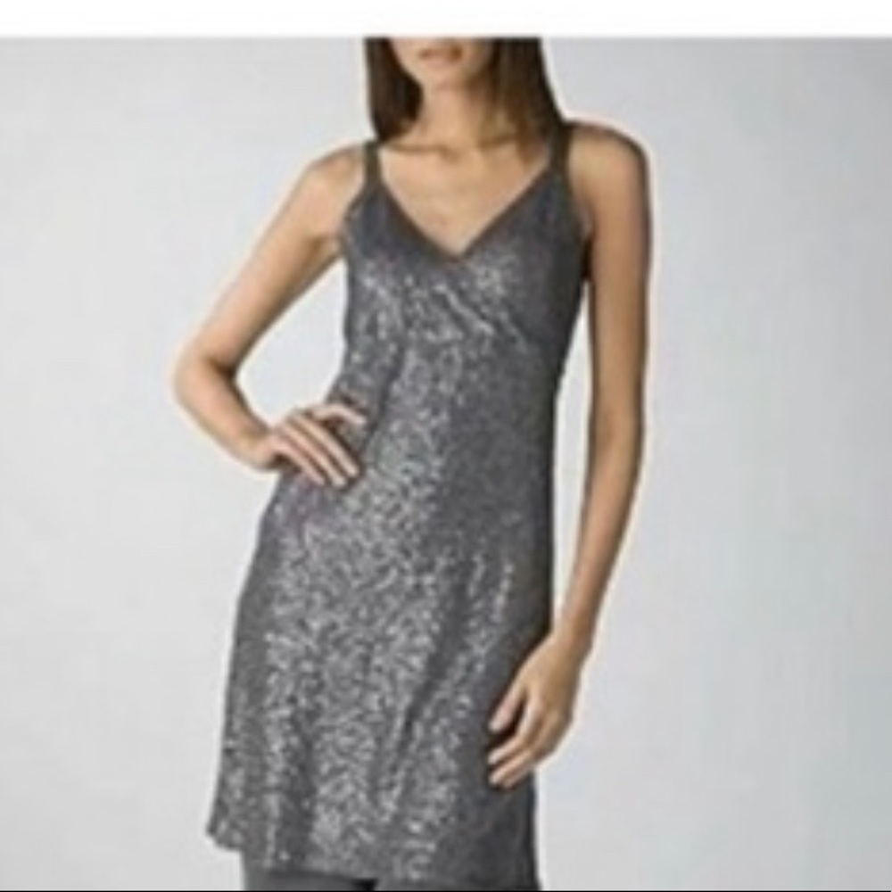 Eileen Fisher sequin Knit Silk Party dress S